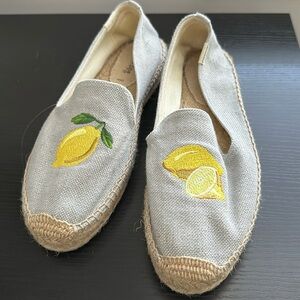Anthro’s Soludos The Seville lemon espadrille flats